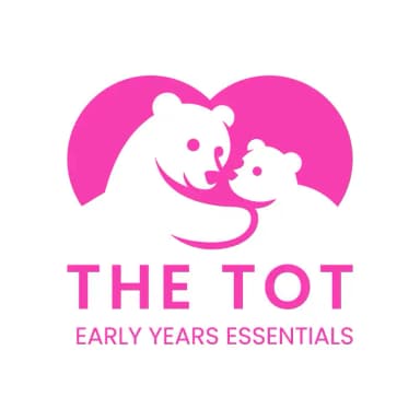 The Tot Early Years Essentials logo featuring a custom bear with heart shape made with Logo Creator